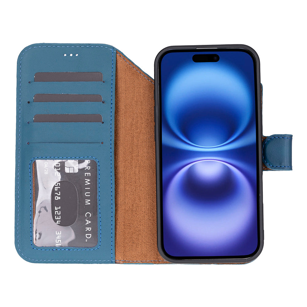 Leather iPhone 17-Air-Detachable Wallet Case