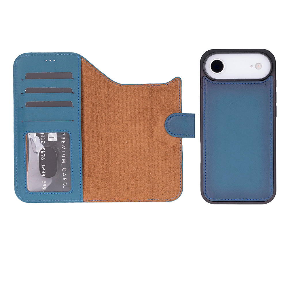 Leather iPhone 17-Air-Detachable Wallet Case