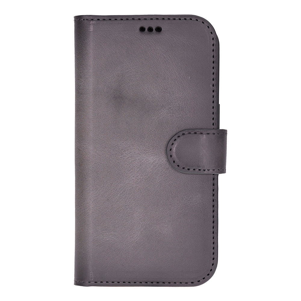 Leather iPhone 17-Detachable Wallet Case