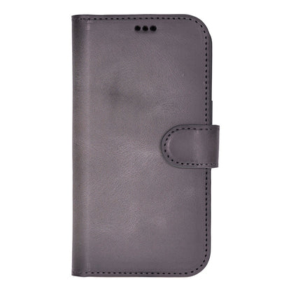 Leather iPhone 17-Detachable Wallet Case
