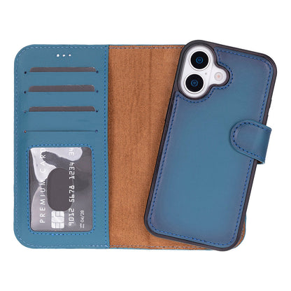 Leather iPhone 17-Detachable Wallet Case