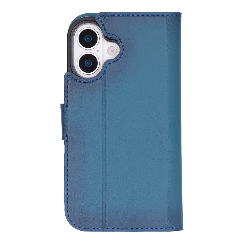 Leather iPhone 17-Detachable Wallet Case