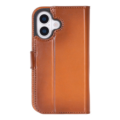 Leather iPhone 17-Detachable Wallet Case