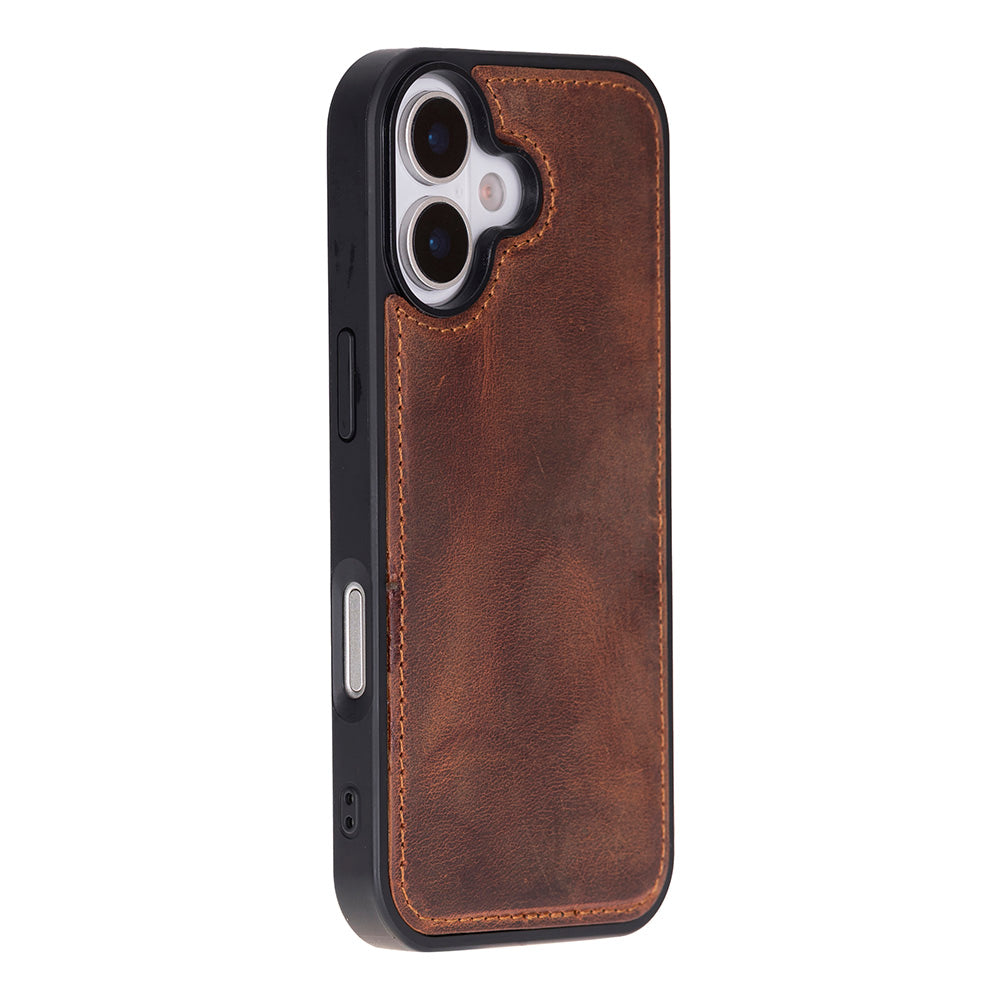 Leather iPhone 17-Detachable Wallet Case