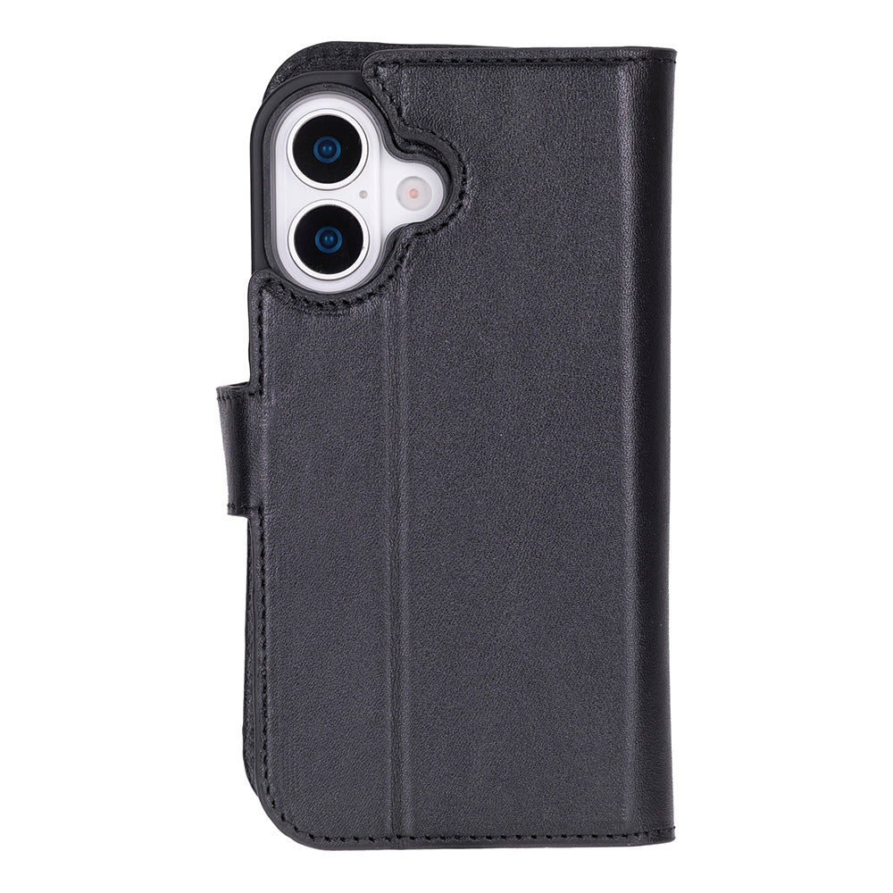 Leather iPhone 17-Detachable Wallet Case
