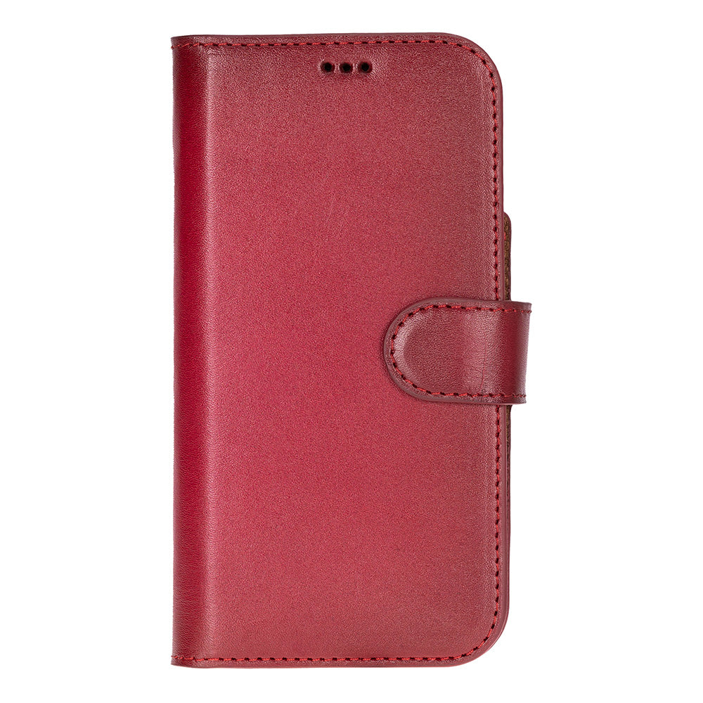 Leather iPhone 17-Detachable Wallet Case