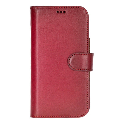 Leather iPhone 17-Detachable Wallet Case