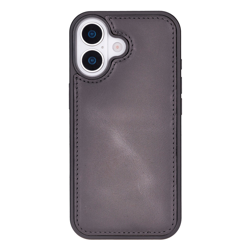 Leather iPhone 17-Detachable Wallet Case