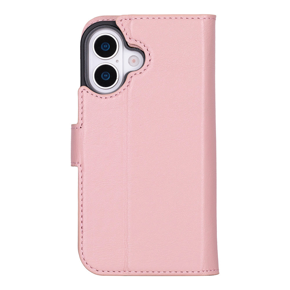 Leather iPhone 17-Detachable Wallet Case