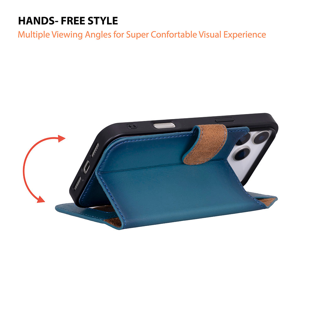 Leather iPhone 17-Pro-Detachable Wallet Case