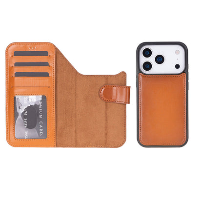 Leather iPhone 17-Pro-Detachable Wallet Case