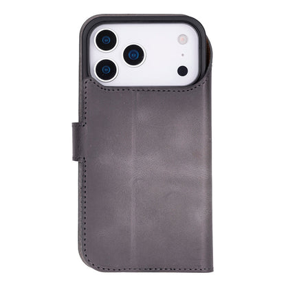 Leather iPhone 17-Pro-Detachable Wallet Case