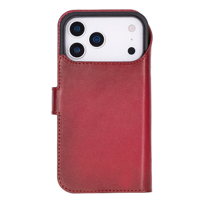 Leather iPhone 17-Pro-Detachable Wallet Case