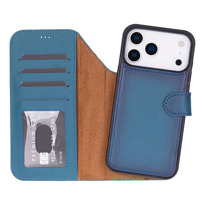 Leather iPhone 17-Pro-Max Detachable Wallet Case