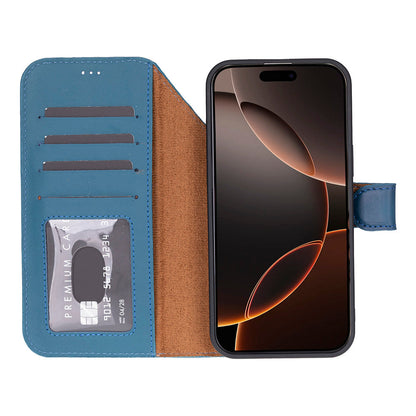 Leather iPhone 17-Pro-Max Detachable Wallet Case