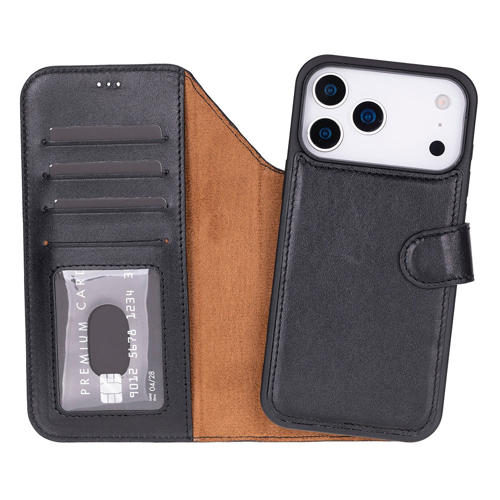 Leather iPhone 17-Pro-Max Detachable Wallet Case