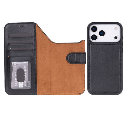 Leather iPhone 17-Pro-Max Detachable Wallet Case
