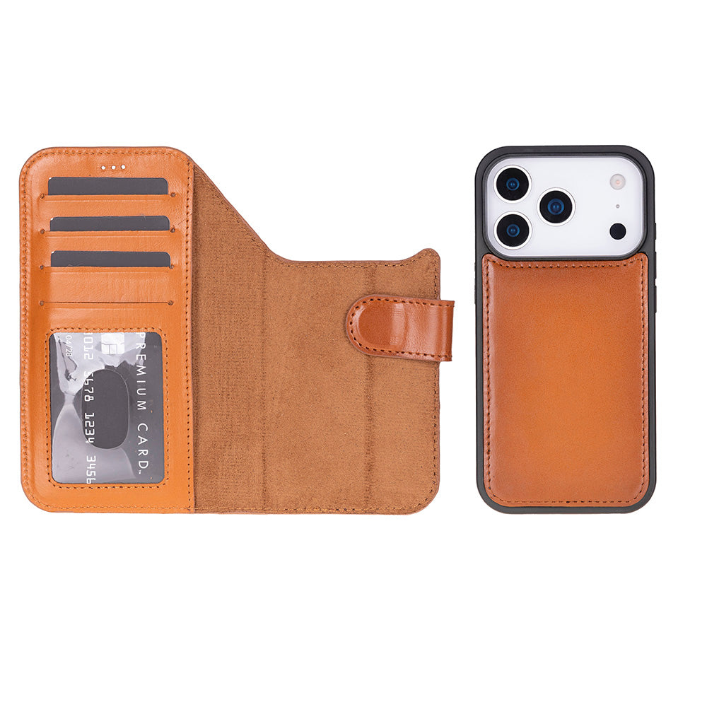 Leather iPhone 17-Pro-Max Detachable Wallet Case