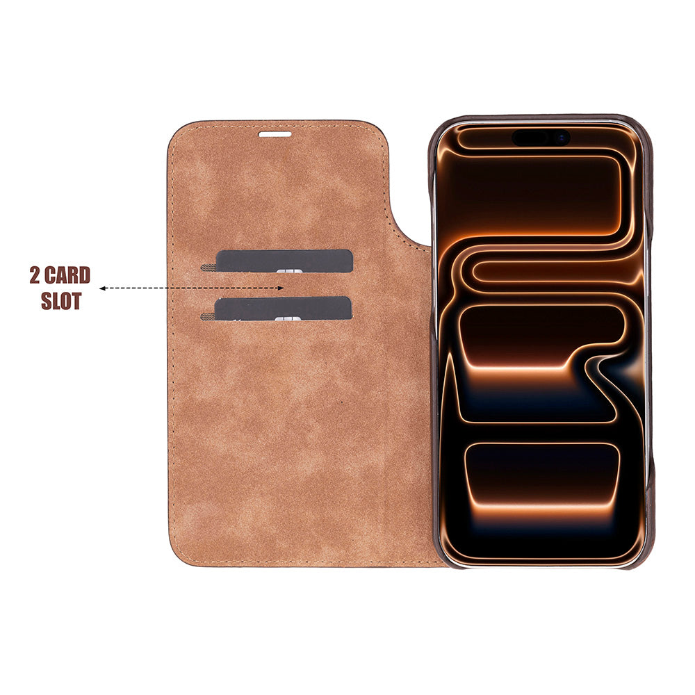 Sonat Leather iPhone 17 Pro Max Folio Case Tan Sonat Leather iPhone 17 Pro Max Folio Case Tan