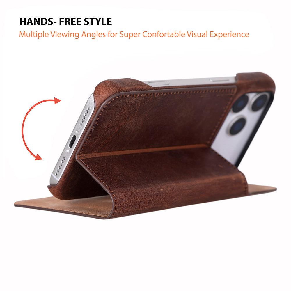 Leather iPhone 17 Pro Max Folio Case