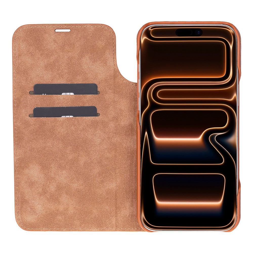 Sonat Leather iPhone 17 Pro Max Folio Case Tan Sonat Leather iPhone 17 Pro Max Folio Case Tan