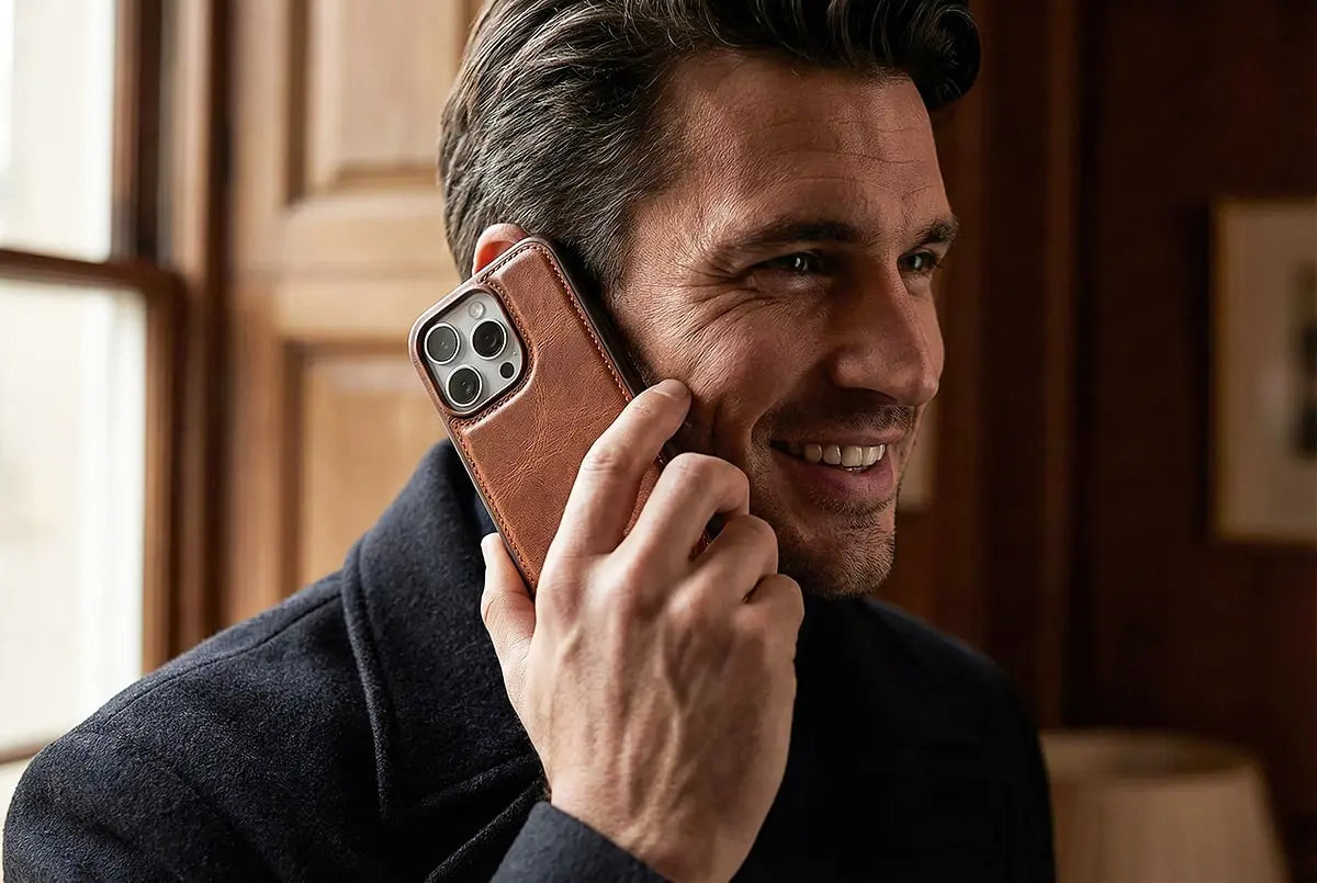 Leather iPhone 17 Pro Max Slim Case-Luxara Leather