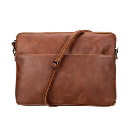 Leeds Slim Leather Laptop & Tablet Case - Messenger Bag for 14” & 16”