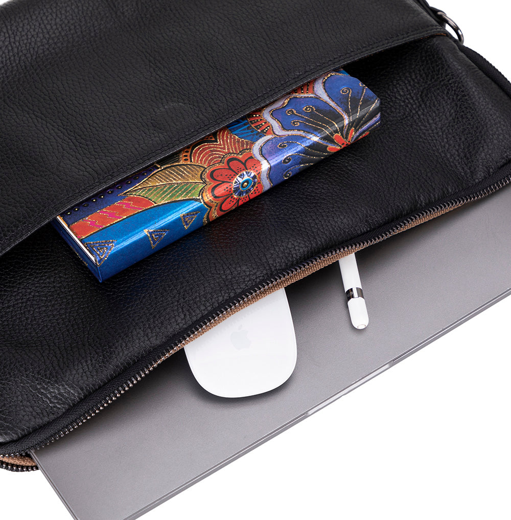 Leeds Slim Leather Laptop & Tablet Case - Messenger Bag for 14” & 16”