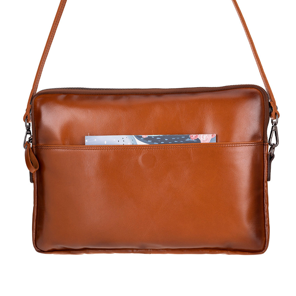 Leeds Slim Leather Laptop & Tablet Case - Messenger Bag for 14” & 16”