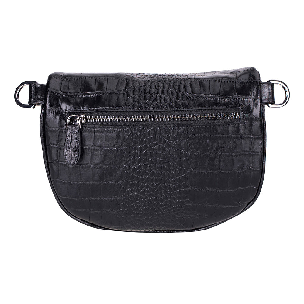 Liora Handcrafted Croco Leather Crossbody Bag
