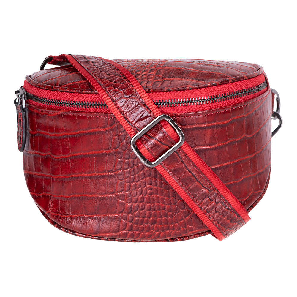 Liora Handcrafted Croco Leather Crossbody Bag