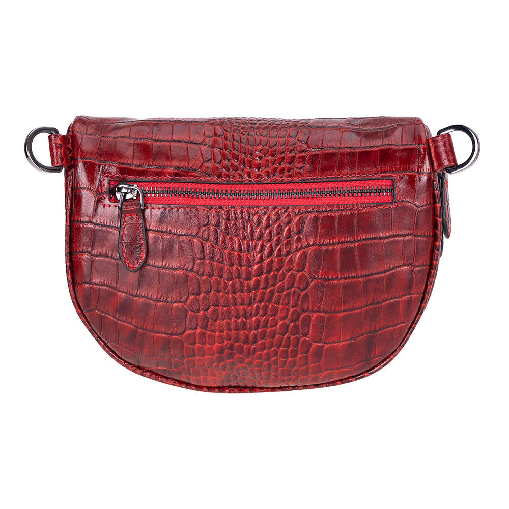 Liora Handcrafted Croco Leather Crossbody Bag