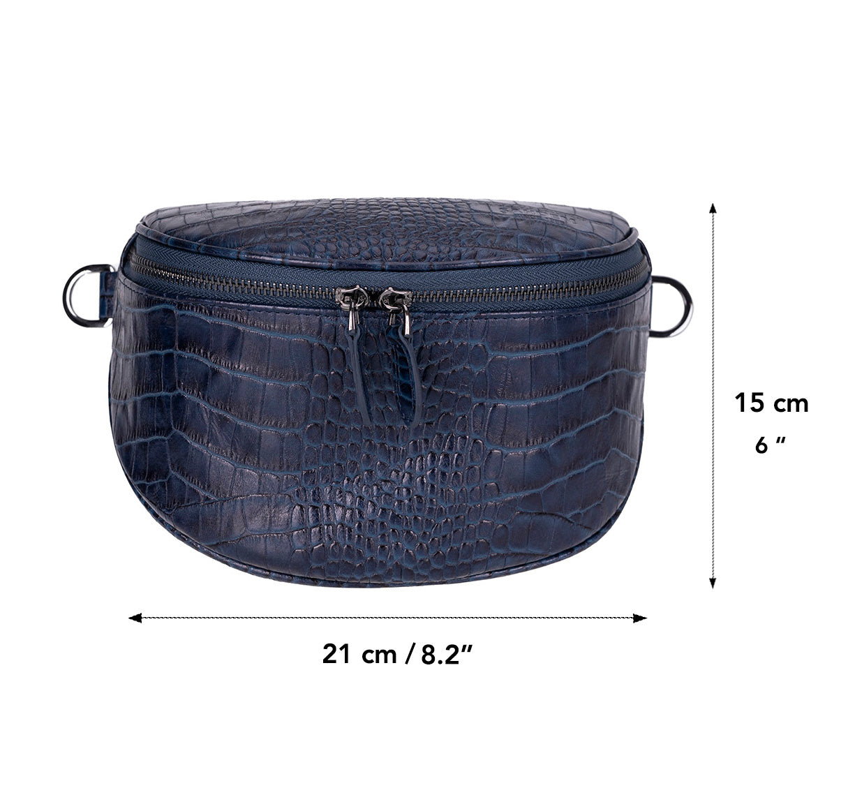 Liora Handcrafted Croco Leather Crossbody Bag