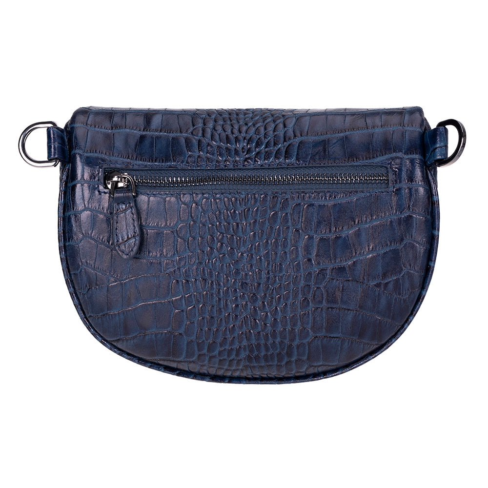 Liora Handcrafted Croco Leather Crossbody Bag