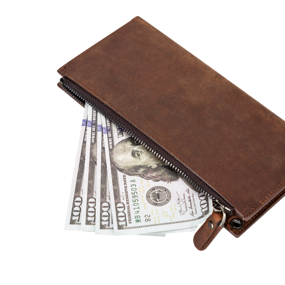 Lozan Strap Genuine Leather Crossbody Phone Wallet