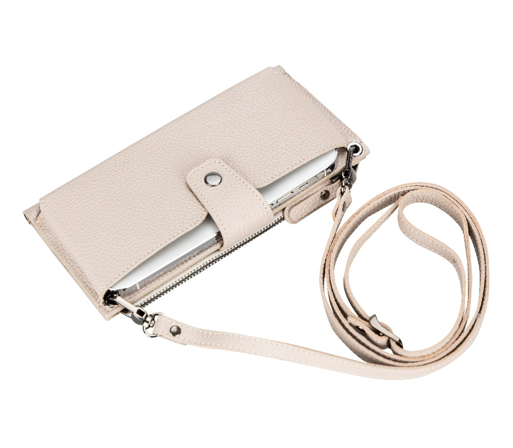 Lozan Strap Genuine Leather Crossbody Phone Wallet