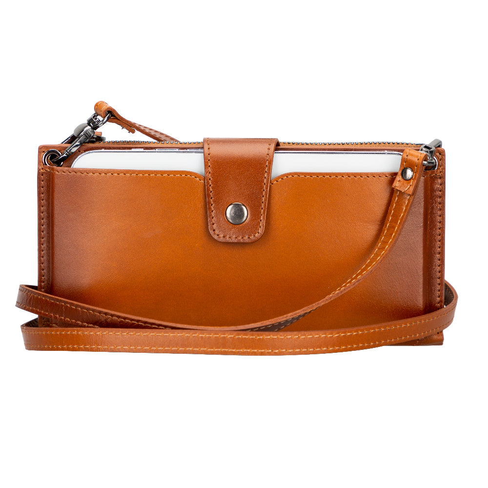 Lozan Strap Genuine Leather Crossbody Phone Wallet