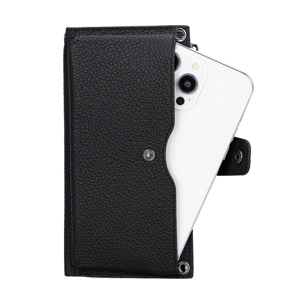Lozan Strap Genuine Leather Crossbody Phone Wallet