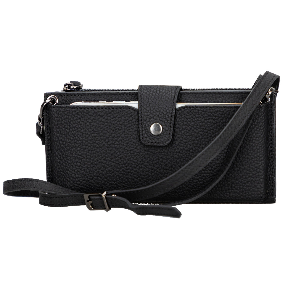 Lozan Strap Genuine Leather Crossbody Phone Wallet