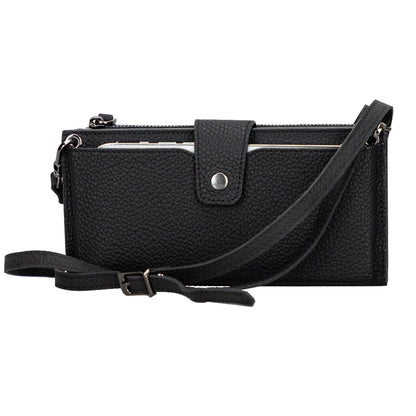 Lozan Strap Genuine Leather Crossbody Phone Wallet