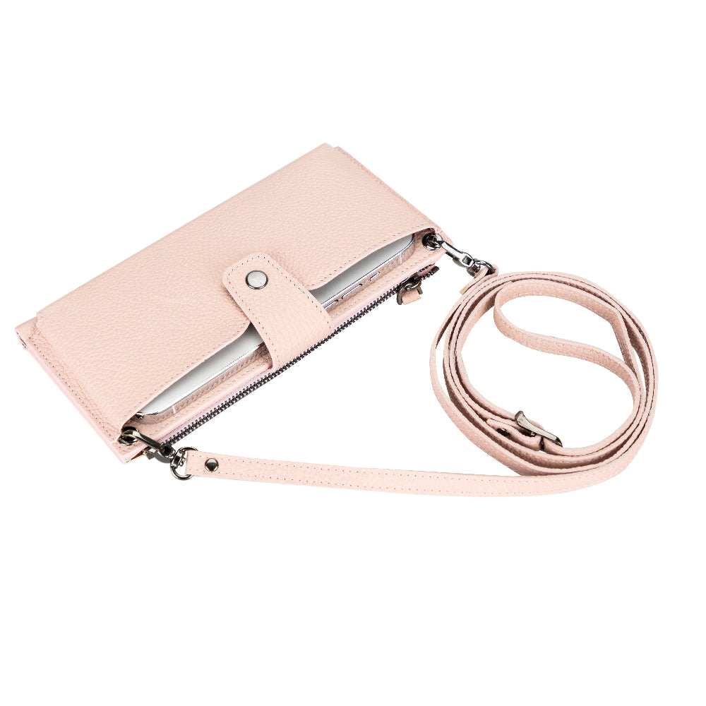 Lozan Strap Genuine Leather Crossbody Phone Wallet