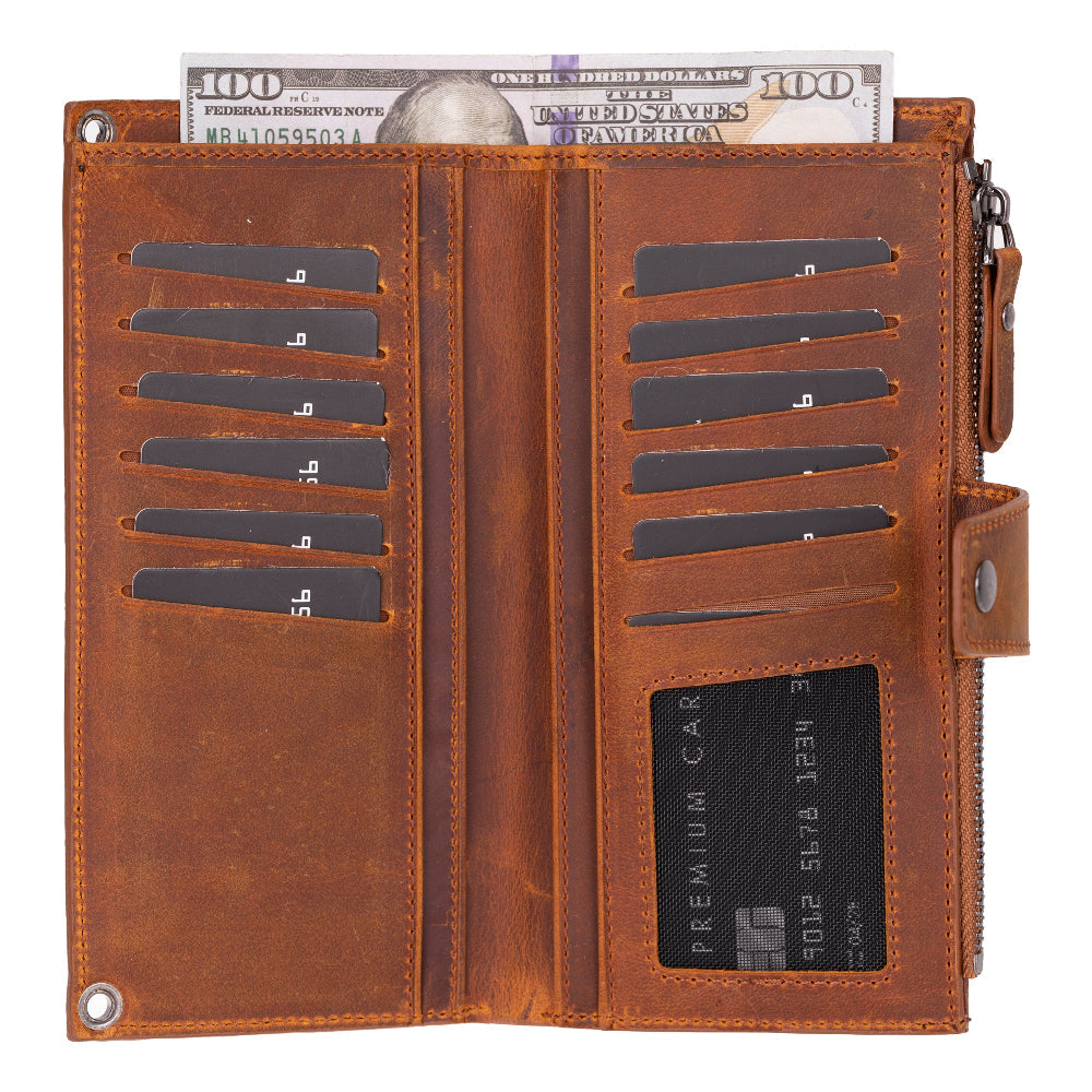 Lozan Strap Genuine Leather Crossbody Phone Wallet