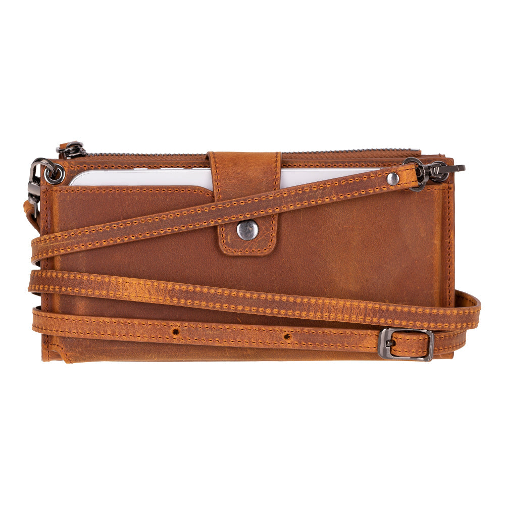 Lozan Strap Genuine Leather Crossbody Phone Wallet
