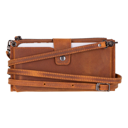 Lozan Strap Genuine Leather Crossbody Phone Wallet