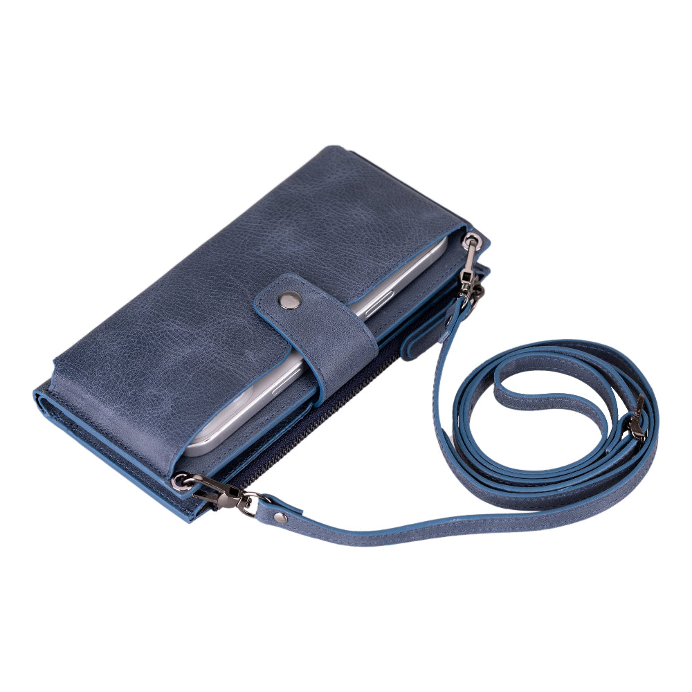 Lozan Strap Genuine Leather Crossbody Phone Wallet
