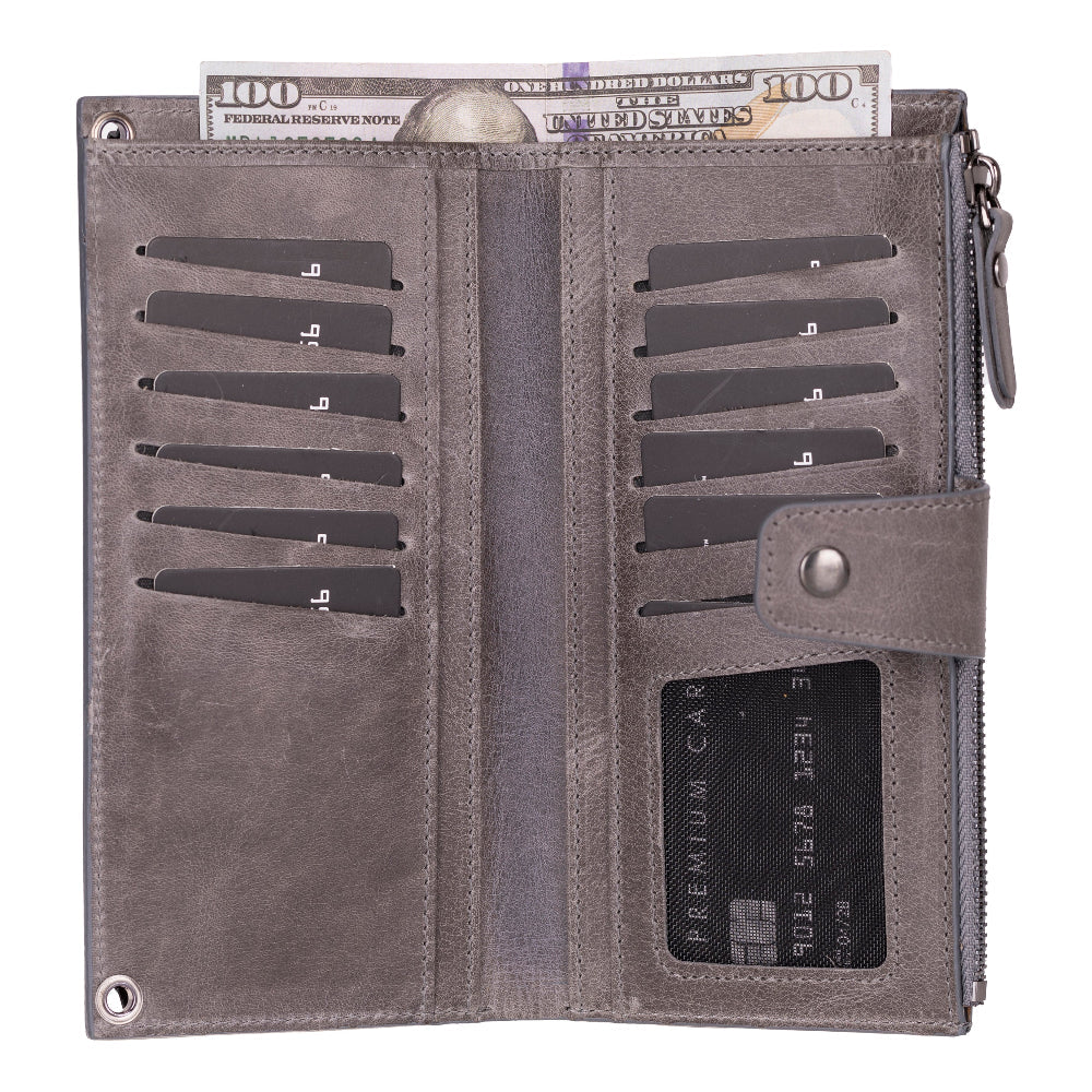 Lozan Strap Genuine Leather Crossbody Phone Wallet