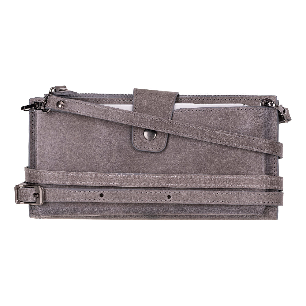 Lozan Strap Genuine Leather Crossbody Phone Wallet