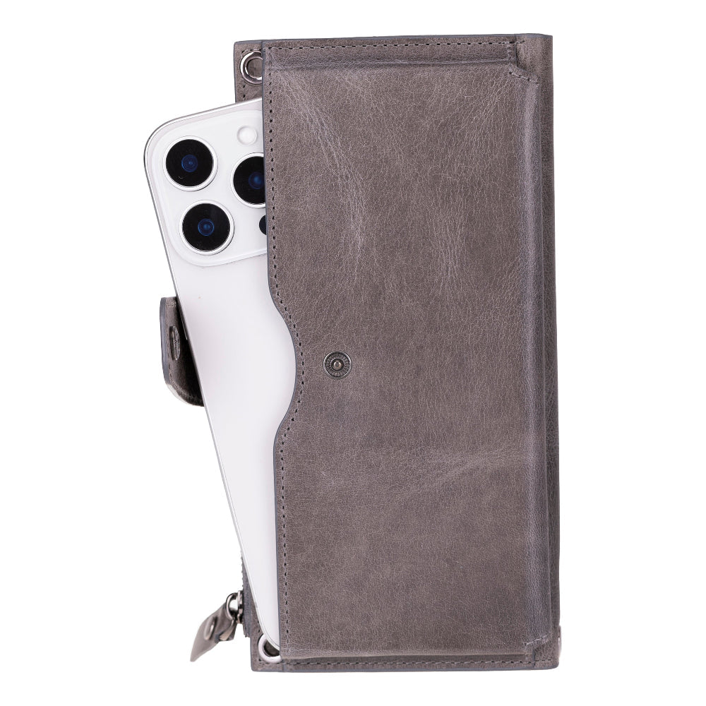 Lozan Strap Genuine Leather Crossbody Phone Wallet