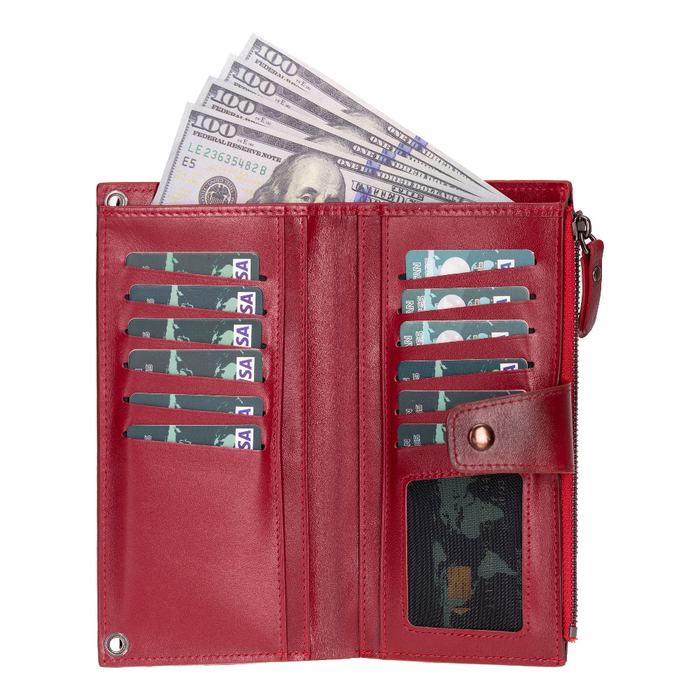 Lozan Strap Genuine Leather Crossbody Phone Wallet