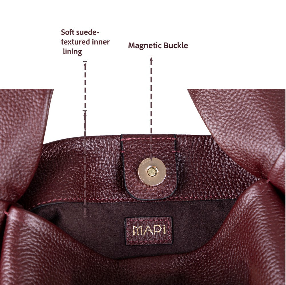 Pebbled Leather Shopper Women's Tote Bag